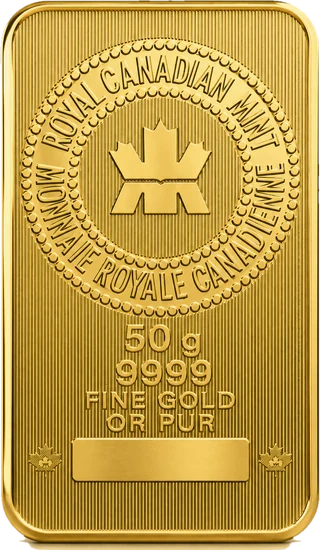A Royal Canadian Mint gold bar